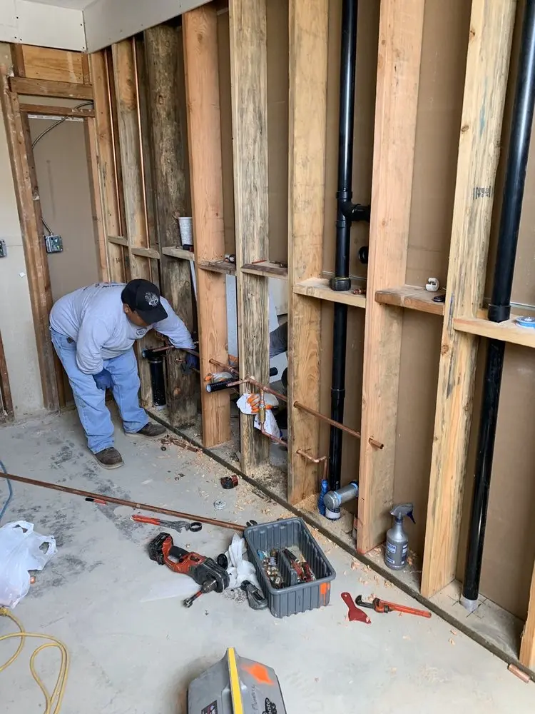 Commercial rough-in plumbing for Water Heater Replacement in West Mansfield